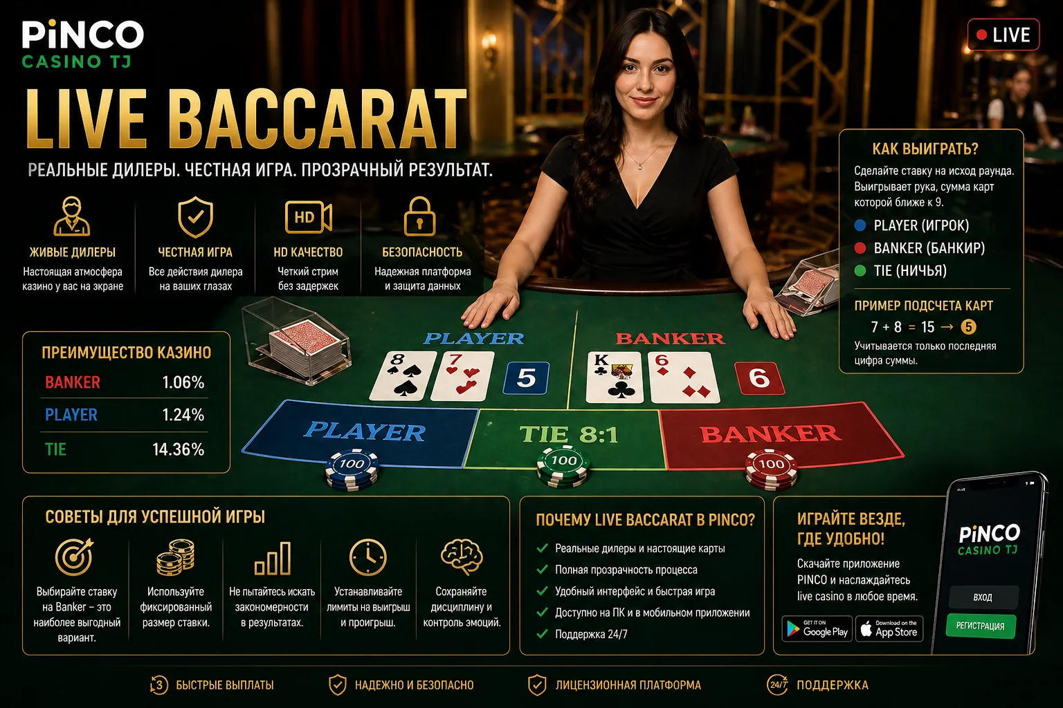 Pinco Live Baccarat